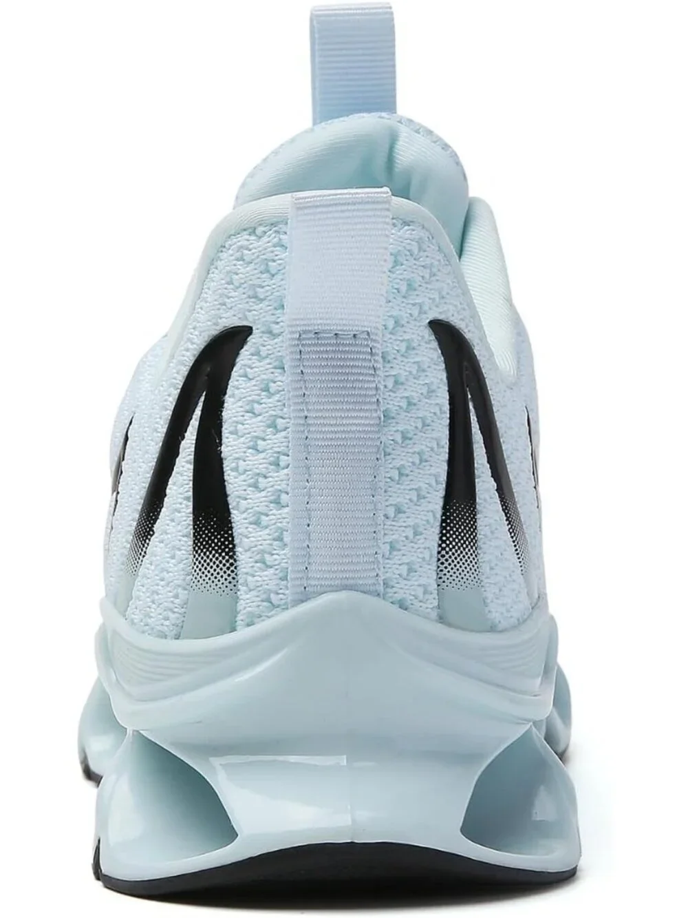 Women's Light Blue Mesh Sneakers Athletic Running Walking Shoes Lace-up